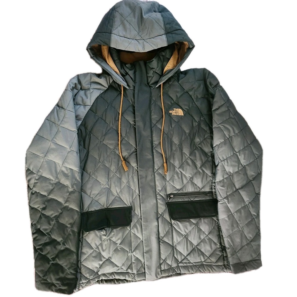 The North Face Womens M 550 Down Ski Jacket Ombre Green Snowboarding Parka Puffy